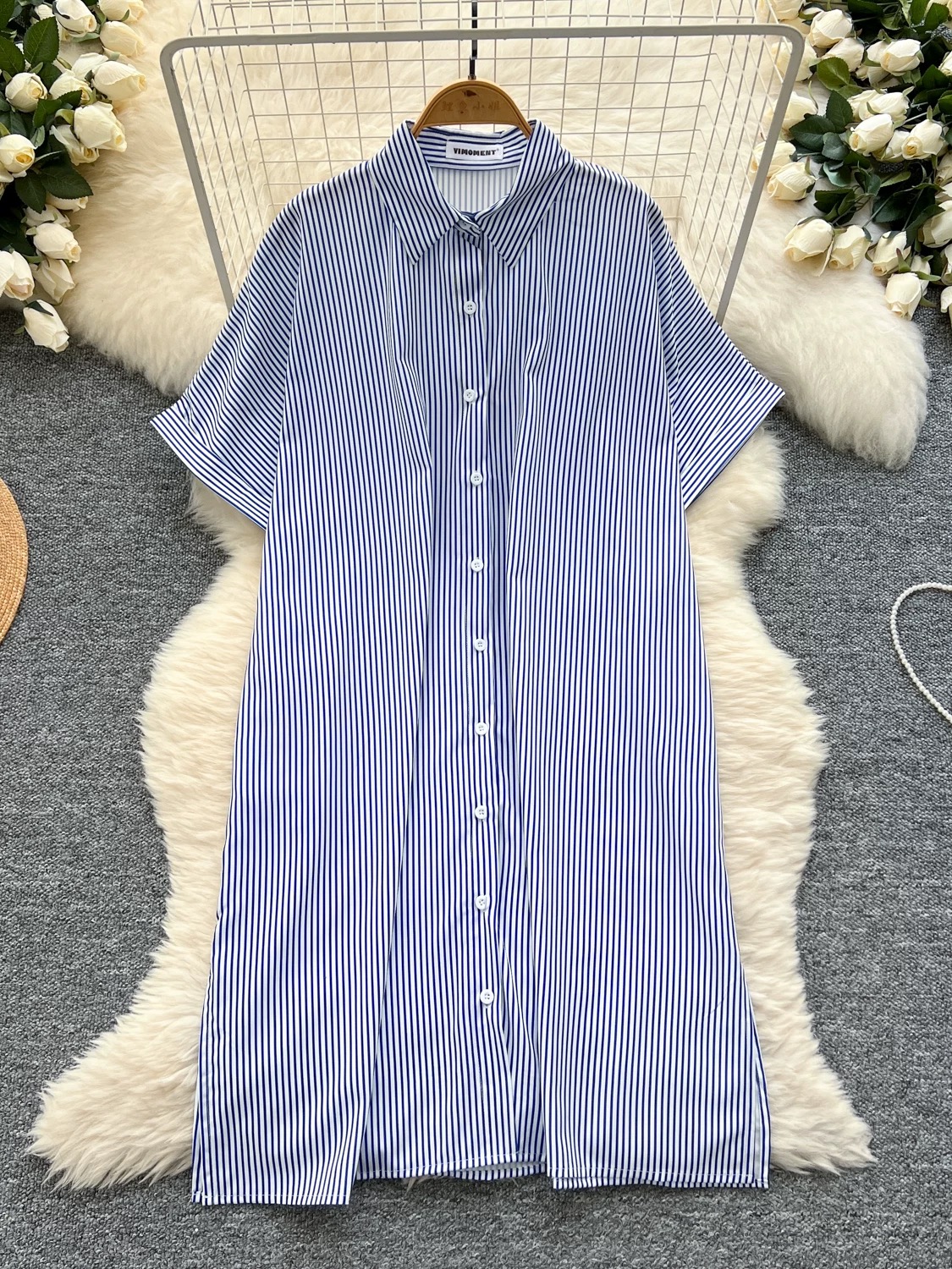 Palm trees and ocean shirt dress SD125 images